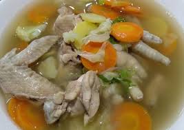 Sayur sup ayam ceker